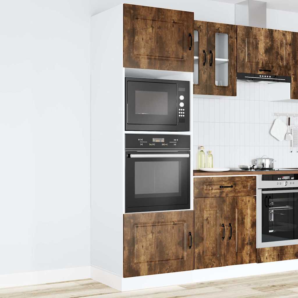 Ovenkasten 2 st Kalmar bewerkt hout gerookt eikenkleurig is nu te koop bij PeponiXL, paradijselijk wonen!