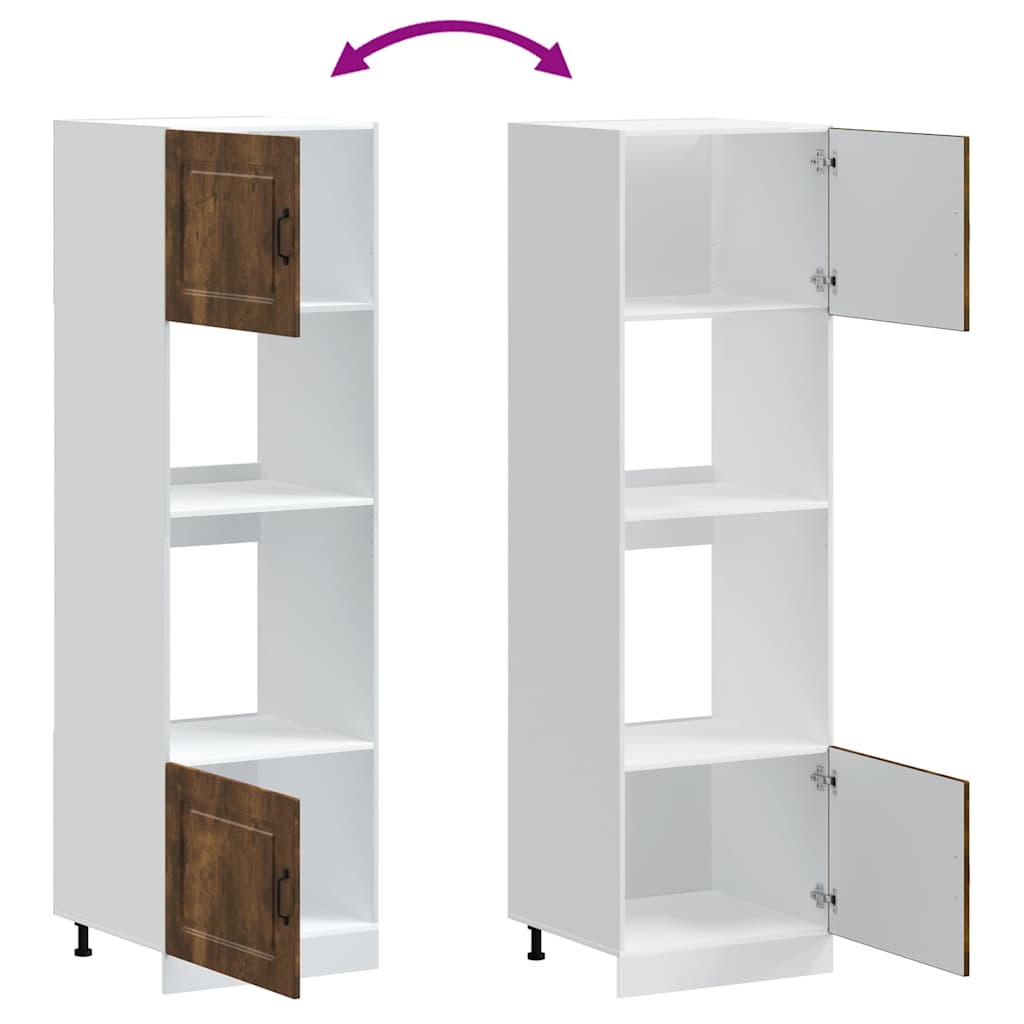 Ovenkasten 2 st Kalmar bewerkt hout gerookt eikenkleurig is nu te koop bij PeponiXL, paradijselijk wonen!
