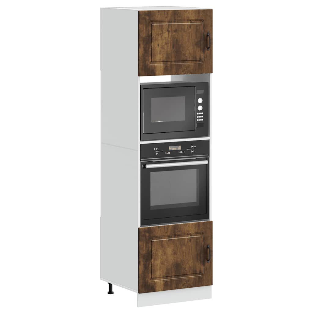 Ovenkasten 2 st Kalmar bewerkt hout gerookt eikenkleurig is nu te koop bij PeponiXL, paradijselijk wonen!