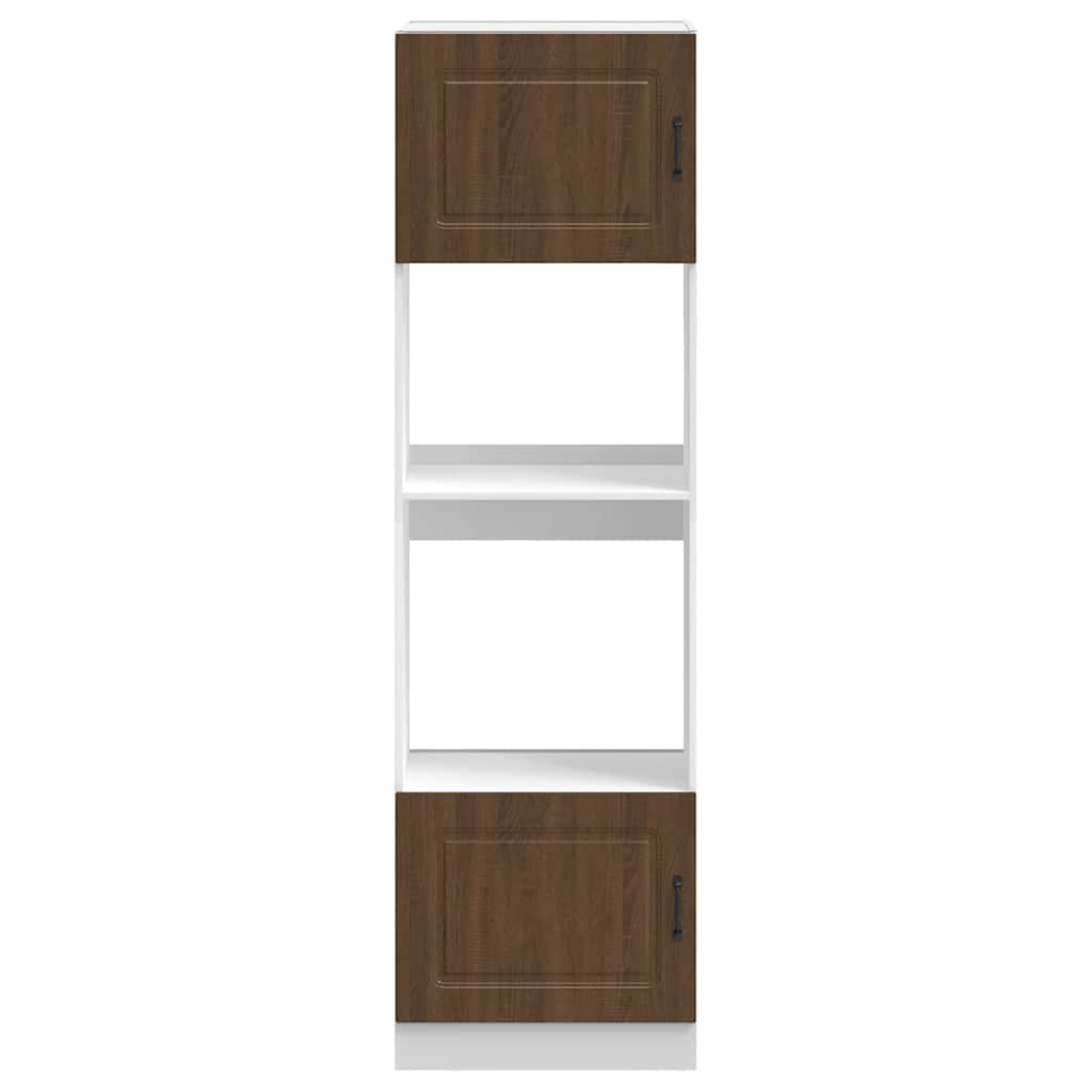 Ovenkasten 2 st Kalmar bewerkt hout bruin eikenkleur is nu te koop bij PeponiXL, paradijselijk wonen!