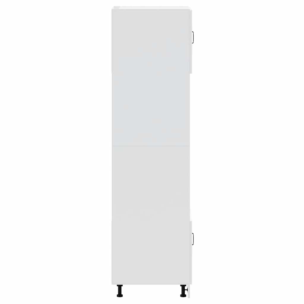 Ovenkasten 2 st Lucca bewerkt hout glanzend wit is nu te koop bij PeponiXL, paradijselijk wonen!