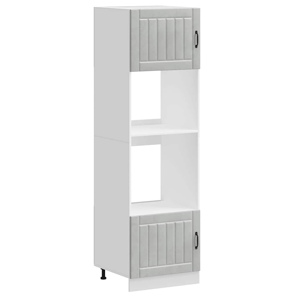 Ovenkasten 2 st Lucca bewerkt hout betongrijs is nu te koop bij PeponiXL, paradijselijk wonen!