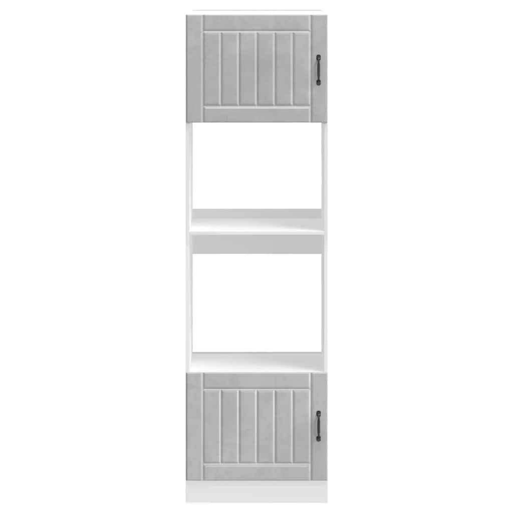 Ovenkasten 2 st Lucca bewerkt hout betongrijs is nu te koop bij PeponiXL, paradijselijk wonen!
