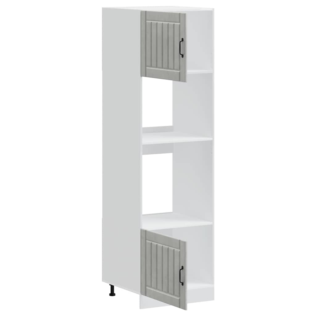 Ovenkasten 2 st Lucca bewerkt hout betongrijs is nu te koop bij PeponiXL, paradijselijk wonen!