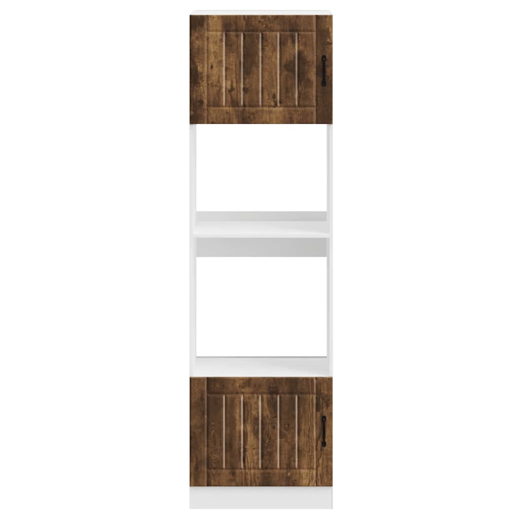 Ovenkasten 2 st Lucca bewerkt hout gerookt eikenkleurig is nu te koop bij PeponiXL, paradijselijk wonen!