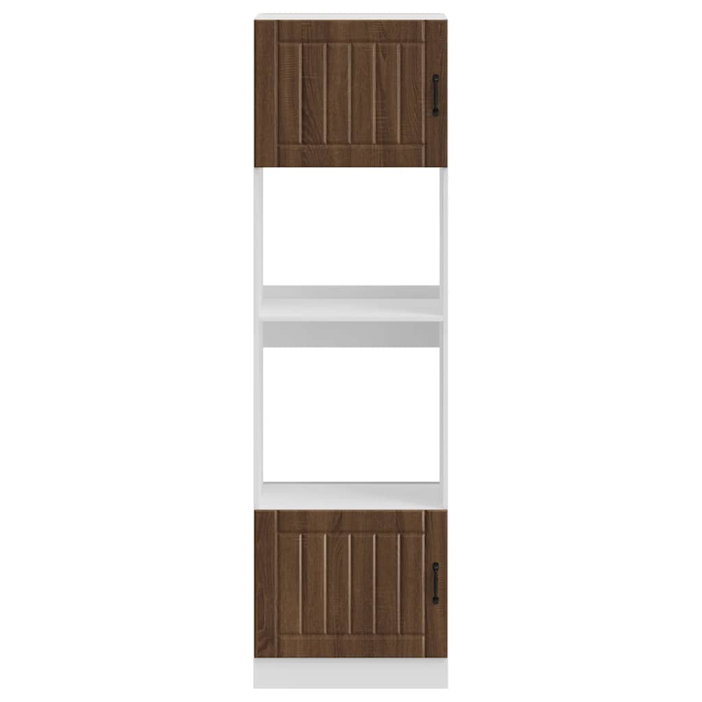 Ovenkasten 2 st Lucca bewerkt hout bruin eikenkleur is nu te koop bij PeponiXL, paradijselijk wonen!
