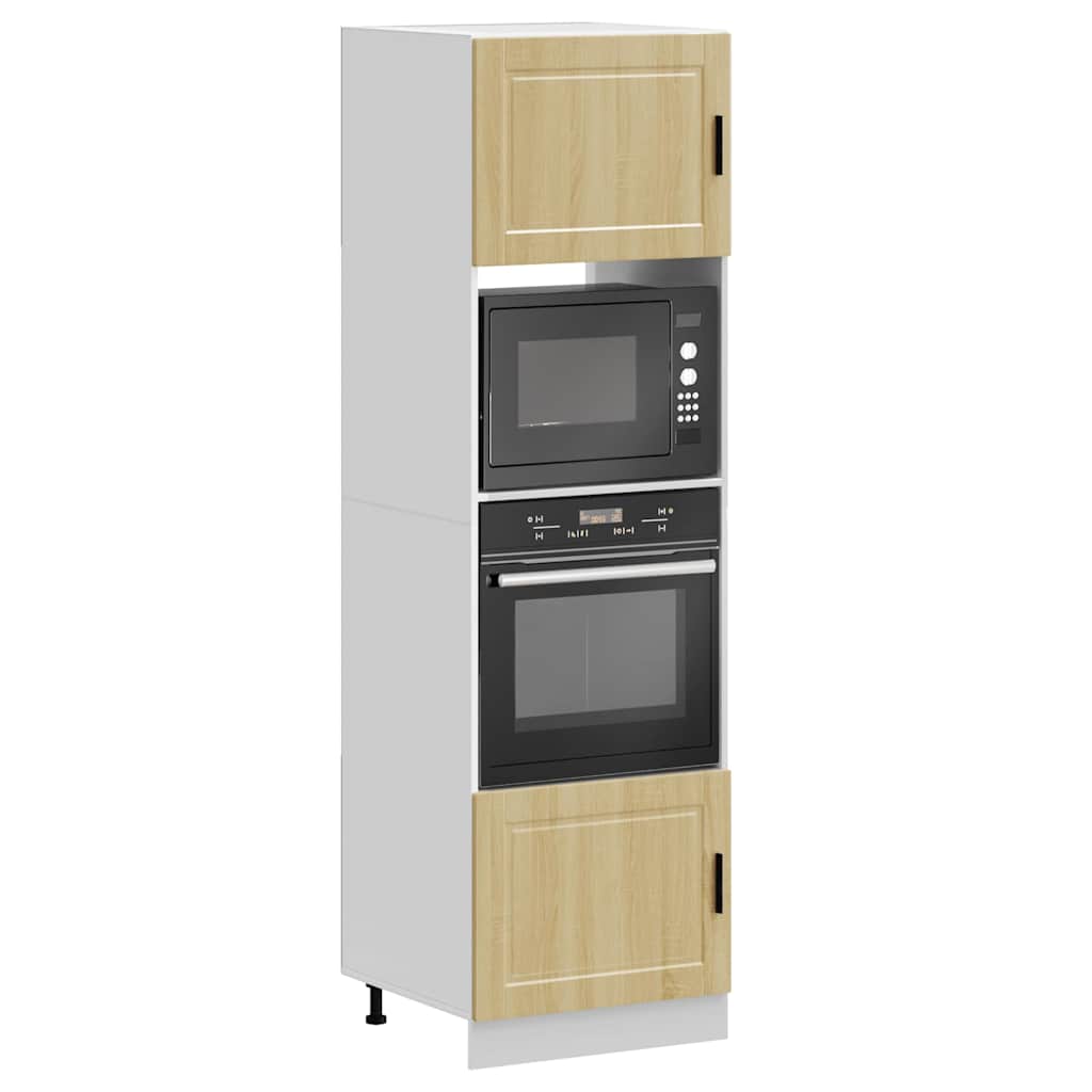 Ovenkasten 2 st Porto bewerkt hout sonoma eikenkleurig is nu te koop bij PeponiXL, paradijselijk wonen!