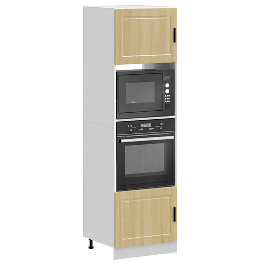 Ovenkasten 2 st Porto bewerkt hout sonoma eikenkleurig is nu te koop bij PeponiXL, paradijselijk wonen!