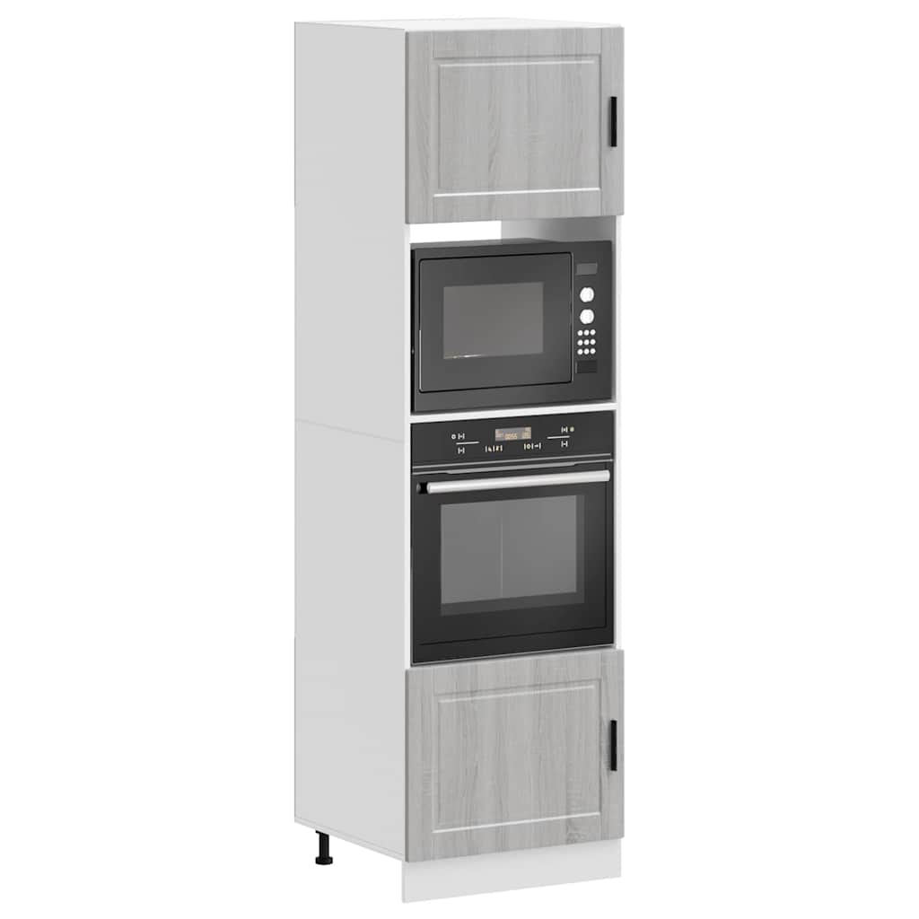 Ovenkasten 2 st Porto bewerkt hout grijs sonoma eikenkleurig is nu te koop bij PeponiXL, paradijselijk wonen!