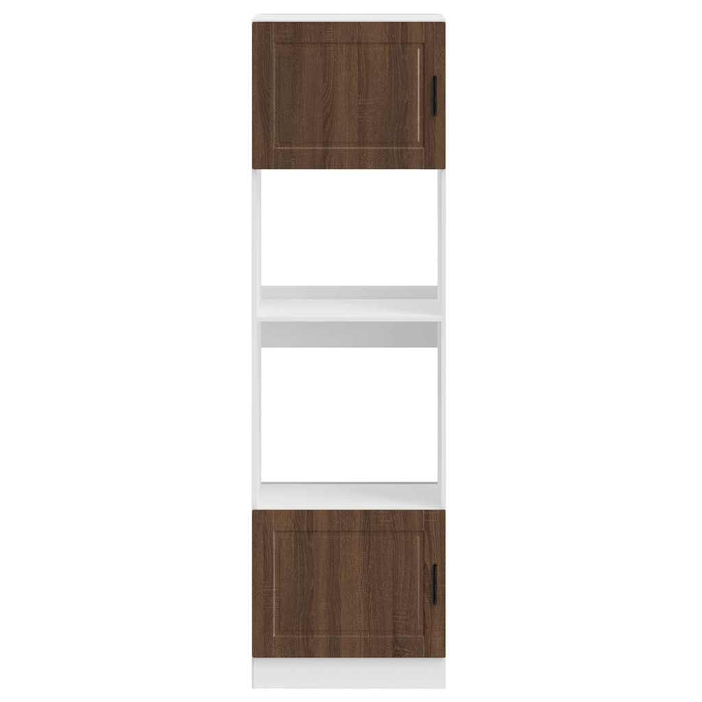 Ovenkasten 2 st Porto bewerkt hout bruin eikenkleur is nu te koop bij PeponiXL, paradijselijk wonen!