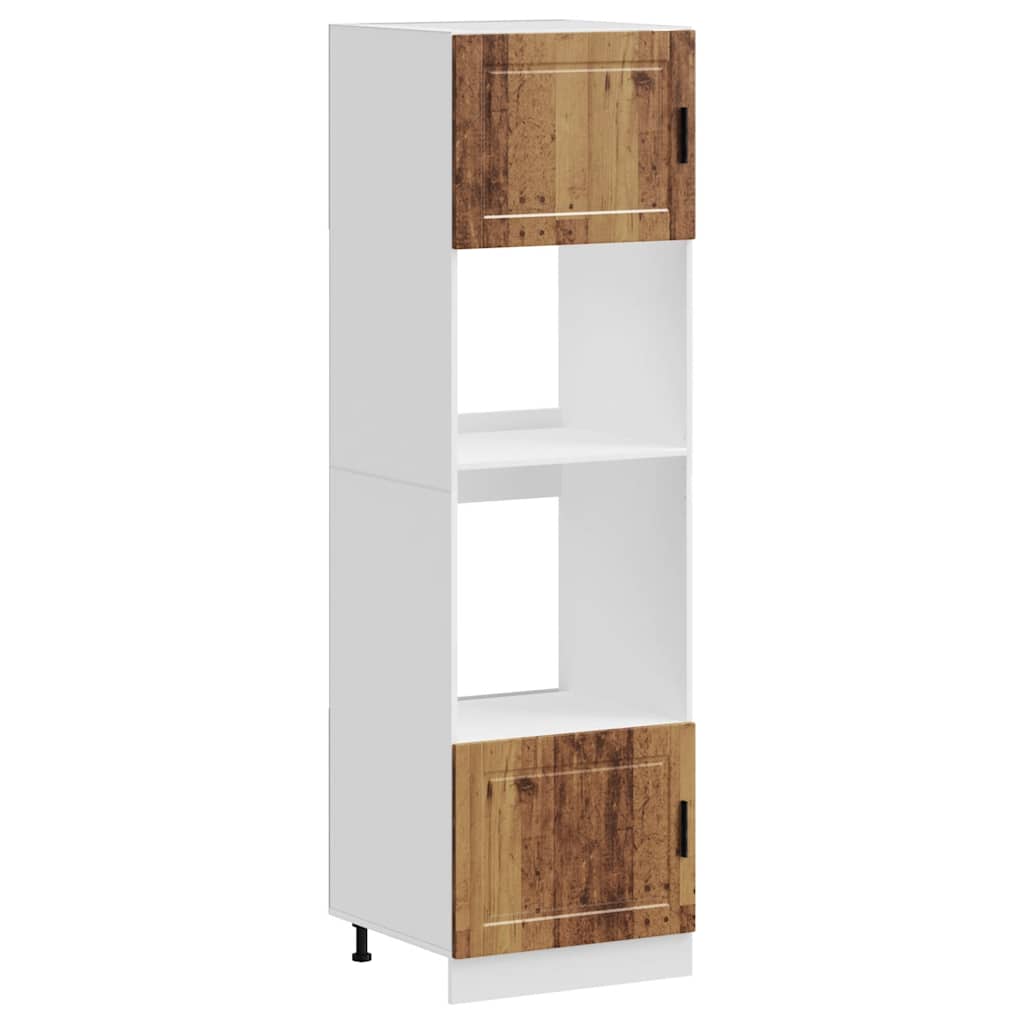 Ovenkasten 2 st Porto bewerkt hout oud houtkleurig is nu te koop bij PeponiXL, paradijselijk wonen!