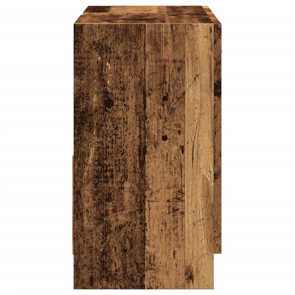 Wastafelkast 63x30x54 cm bewerkt hout oud houtkleurig is nu te koop bij PeponiXL, paradijselijk wonen!