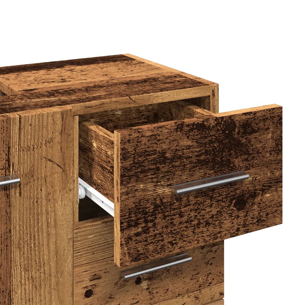 Wastafelkast 63x30x54 cm bewerkt hout oud houtkleurig is nu te koop bij PeponiXL, paradijselijk wonen!