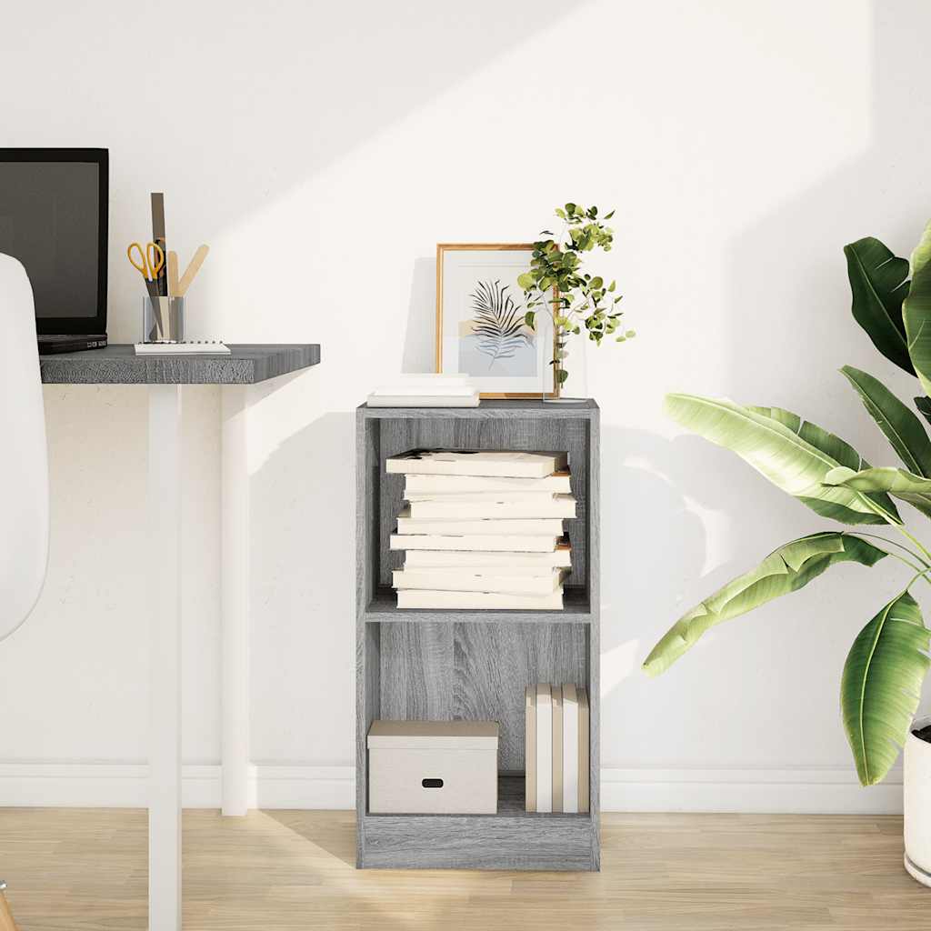 Boekenkast 40x24x76 cm bewerkt hout grijs sonoma eikenkleurig is nu te koop bij PeponiXL, paradijselijk wonen!