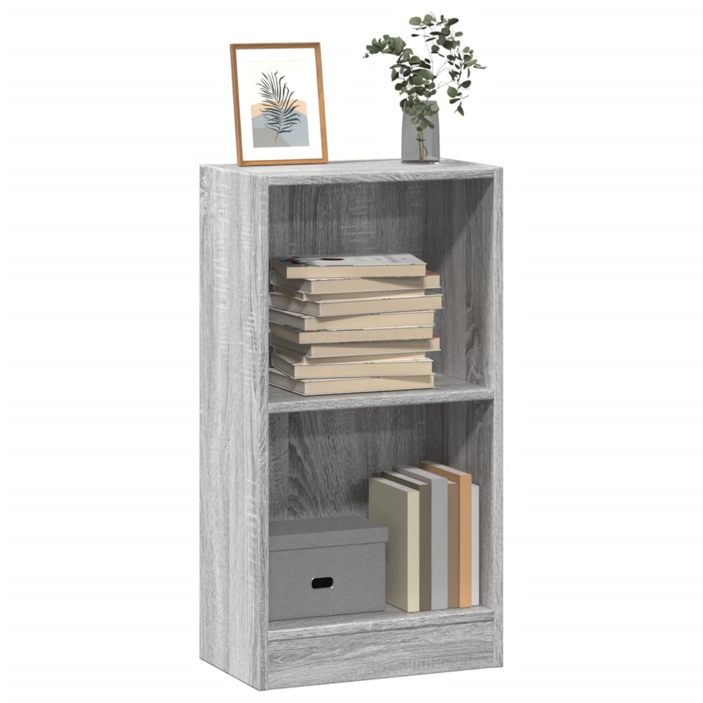 Boekenkast 40x24x76 cm bewerkt hout grijs sonoma eikenkleurig is nu te koop bij PeponiXL, paradijselijk wonen!