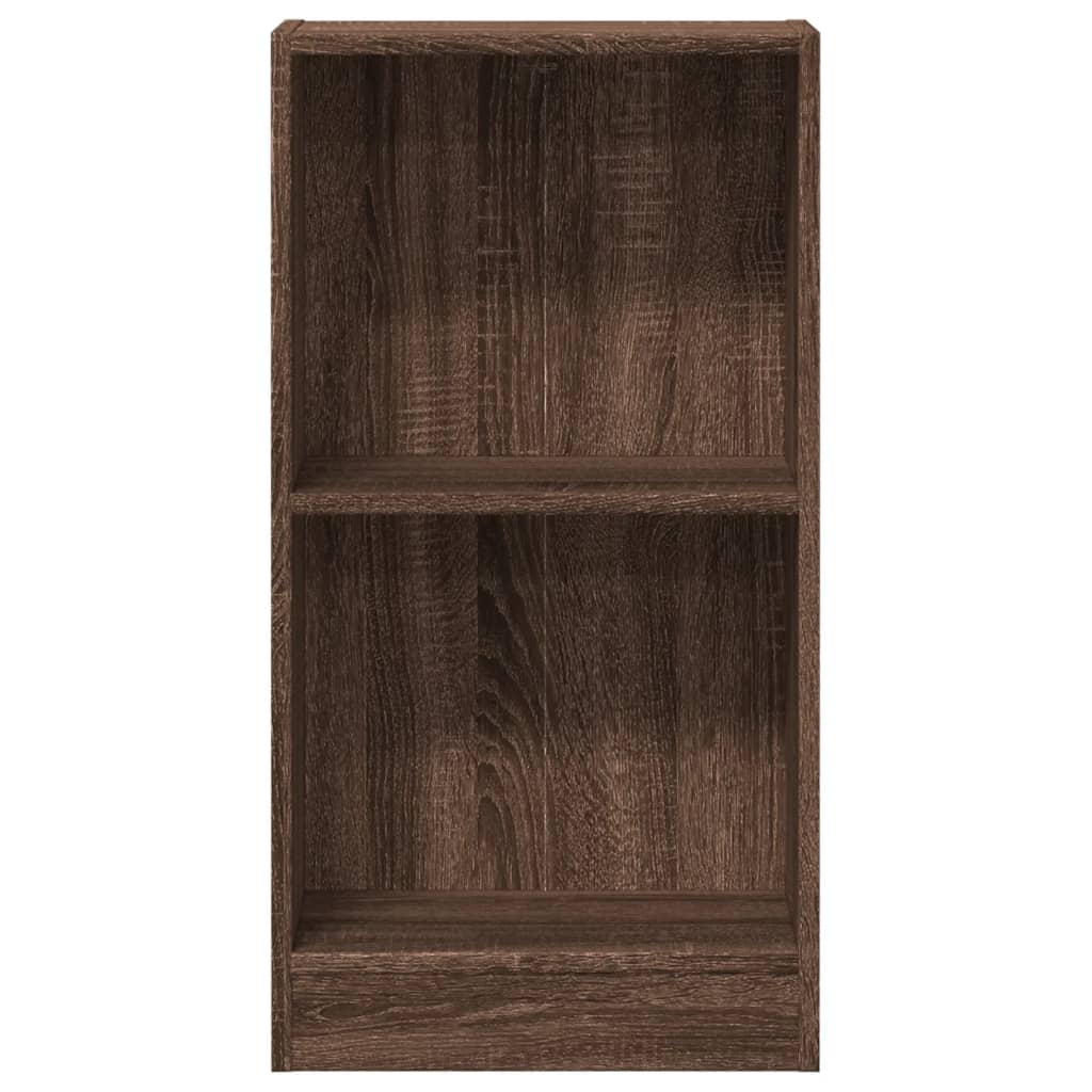 Boekenkast 40x24x76 cm bewerkt hout bruin eikenkleurig is nu te koop bij PeponiXL, paradijselijk wonen!
