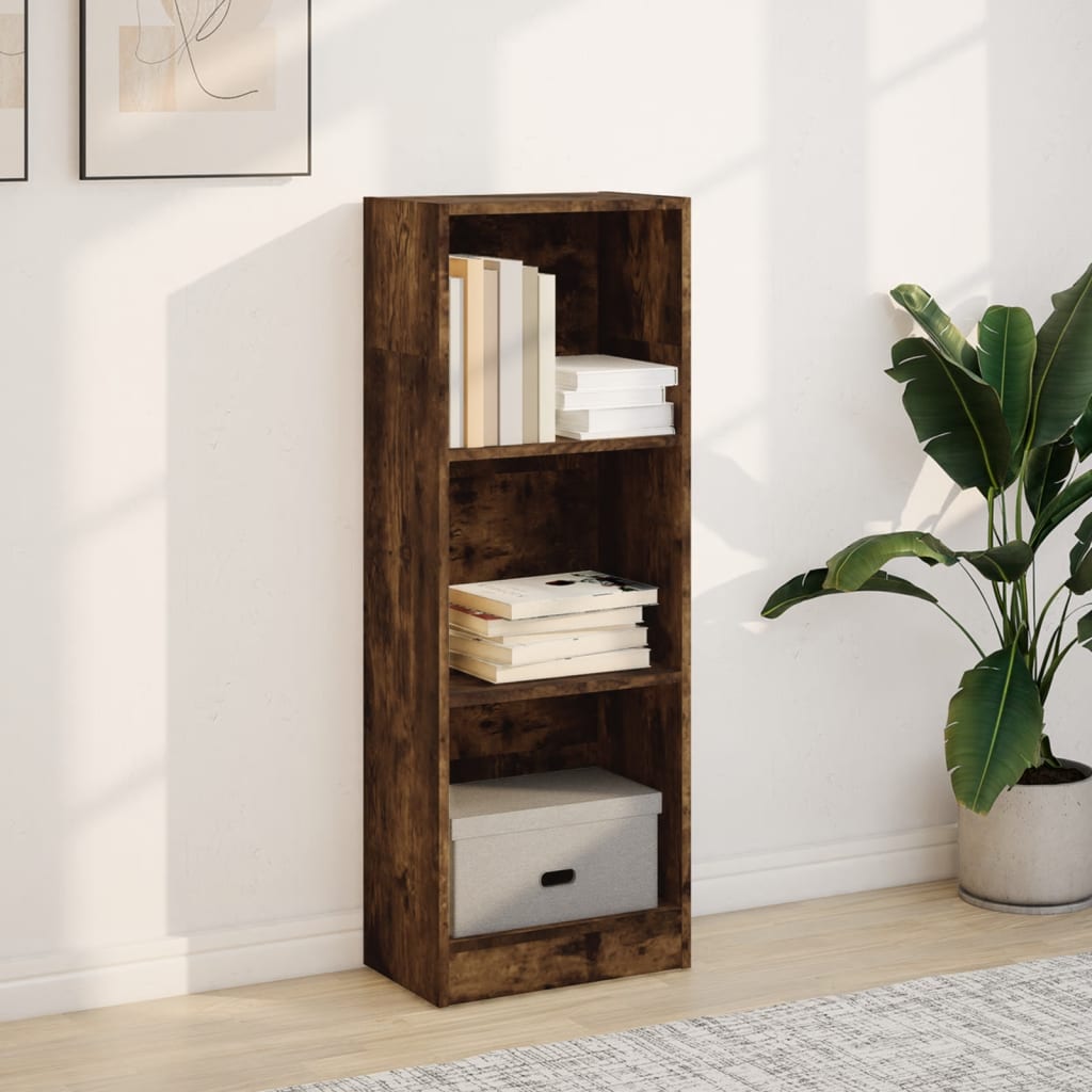 Boekenkast 40x24x109 cm bewerkt hout gerookt eikenkleurig is nu te koop bij PeponiXL, paradijselijk wonen!