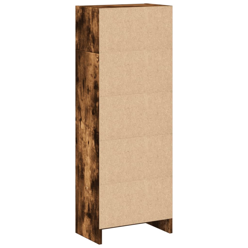 Boekenkast 40x24x109 cm bewerkt hout gerookt eikenkleurig is nu te koop bij PeponiXL, paradijselijk wonen!