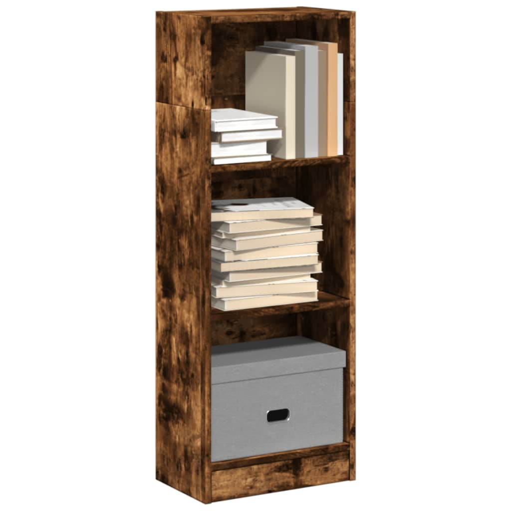 Boekenkast 40x24x109 cm bewerkt hout gerookt eikenkleurig is nu te koop bij PeponiXL, paradijselijk wonen!