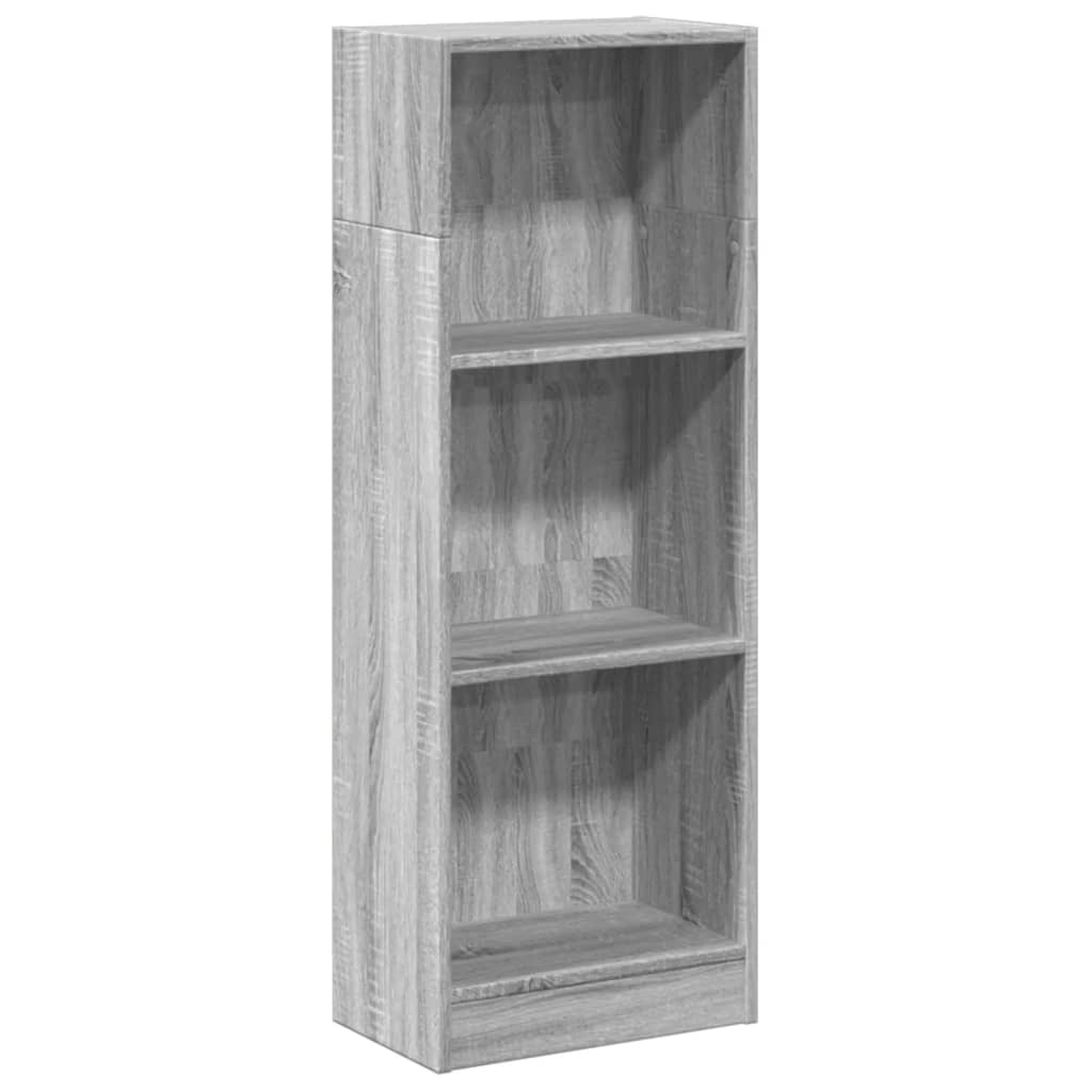 Boekenkast 40x24x109 cm bewerkt hout grijs sonoma eikenkleurig is nu te koop bij PeponiXL, paradijselijk wonen!