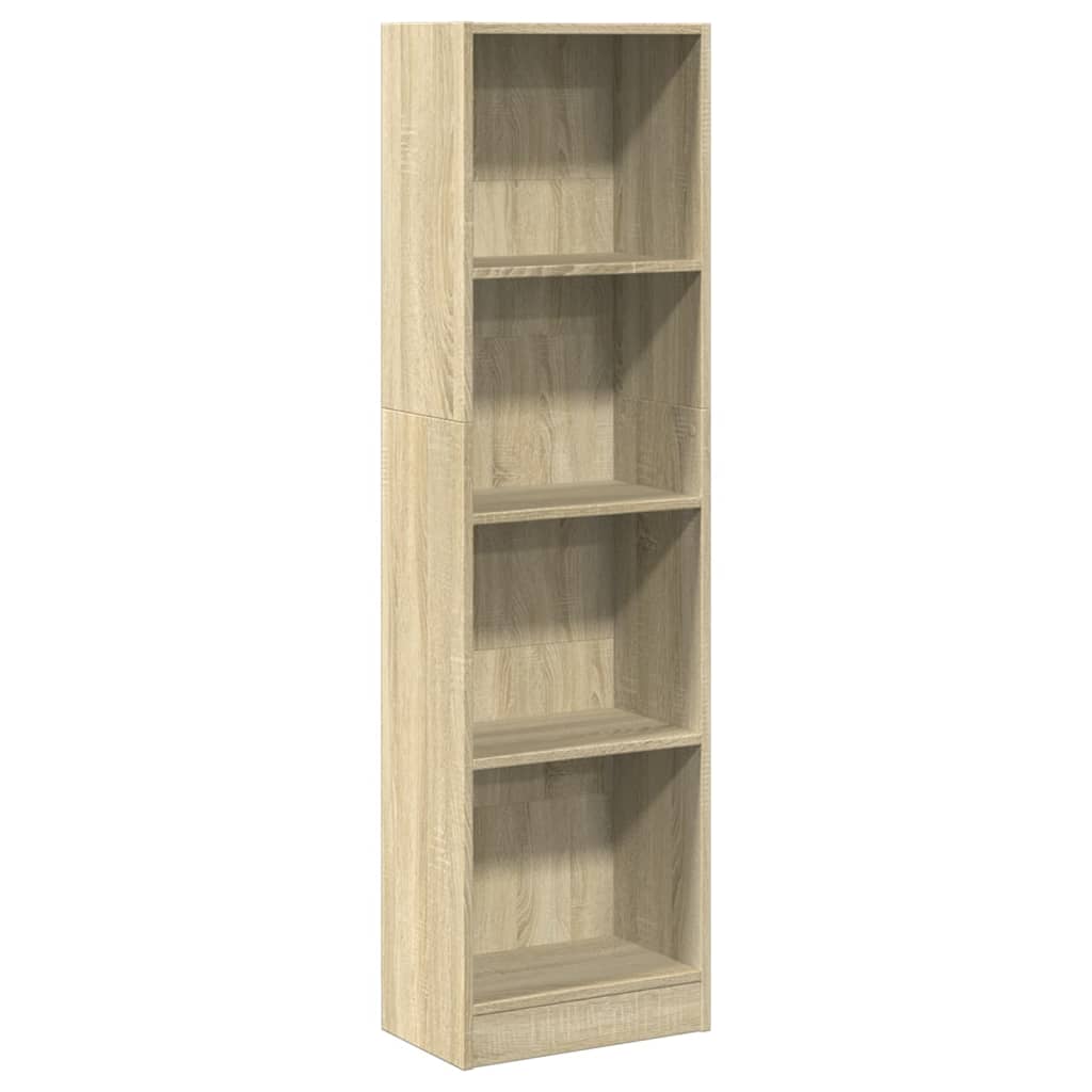 Boekenkast 40x24x143 cm bewerkt hout sonoma eikenkleurig is nu te koop bij PeponiXL, paradijselijk wonen!