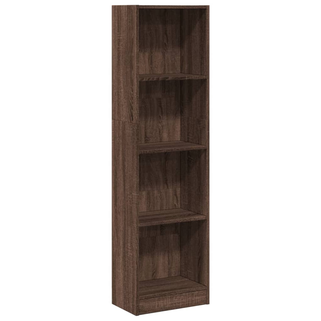 Boekenkast 40x24x143 cm bewerkt hout bruin eikenkleurig is nu te koop bij PeponiXL, paradijselijk wonen!