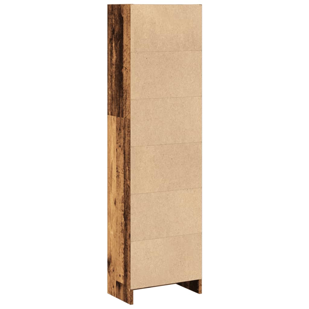 Boekenkast 40x24x143 cm bewerkt hout oud houtkleurig is nu te koop bij PeponiXL, paradijselijk wonen!