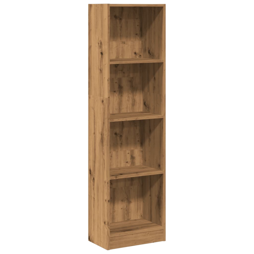 Boekenkast 40x24x143 cm bewerkt hout artisanaal eikenkleurig is nu te koop bij PeponiXL, paradijselijk wonen!