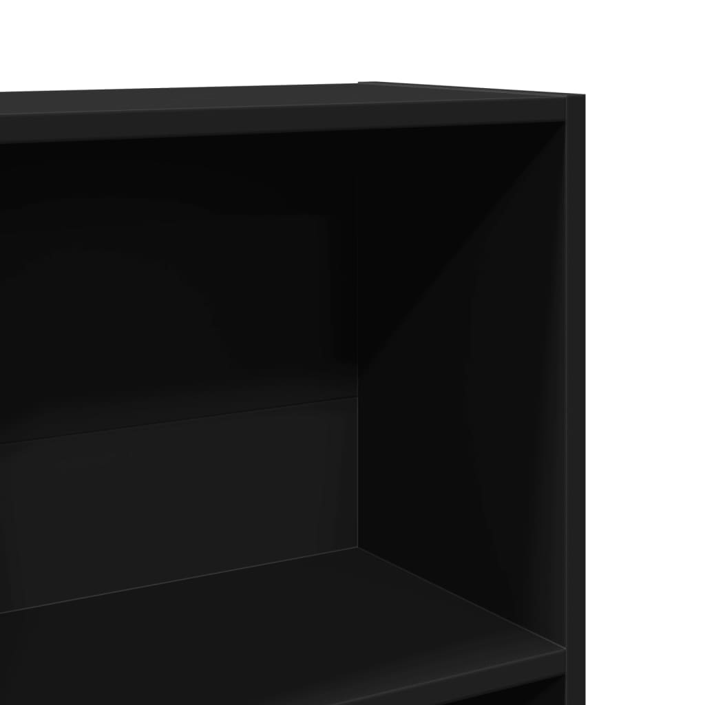 Boekenkast 40x24x176 cm bewerkt hout zwart is nu te koop bij PeponiXL, paradijselijk wonen!