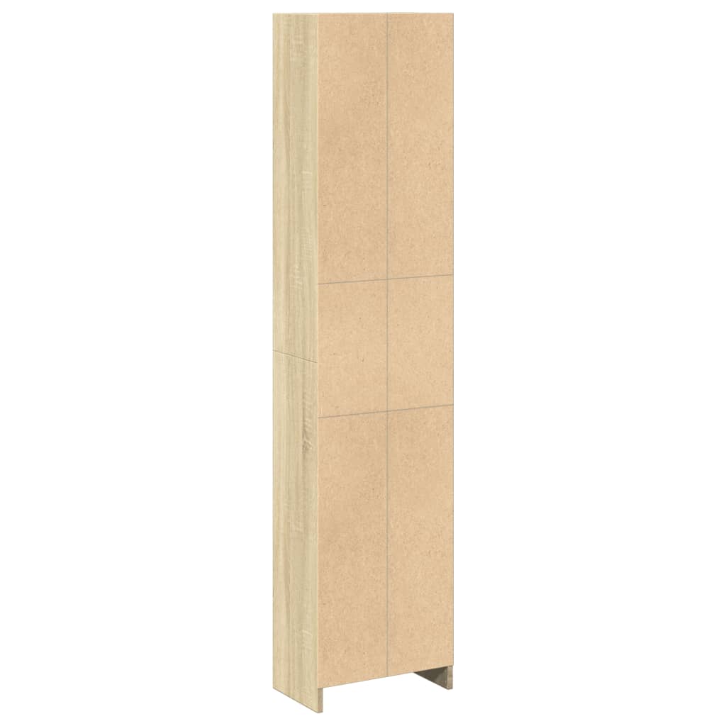 Boekenkast 40x24x176 cm bewerkt hout sonoma eikenkleurig is nu te koop bij PeponiXL, paradijselijk wonen!