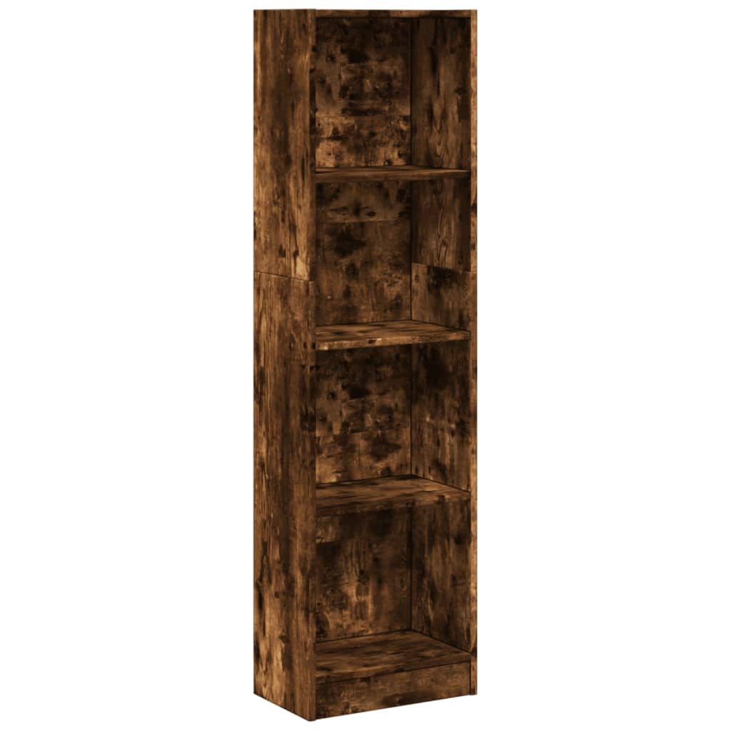 Boekenkast 40x24x176 cm bewerkt hout gerookt eikenkleurig is nu te koop bij PeponiXL, paradijselijk wonen!