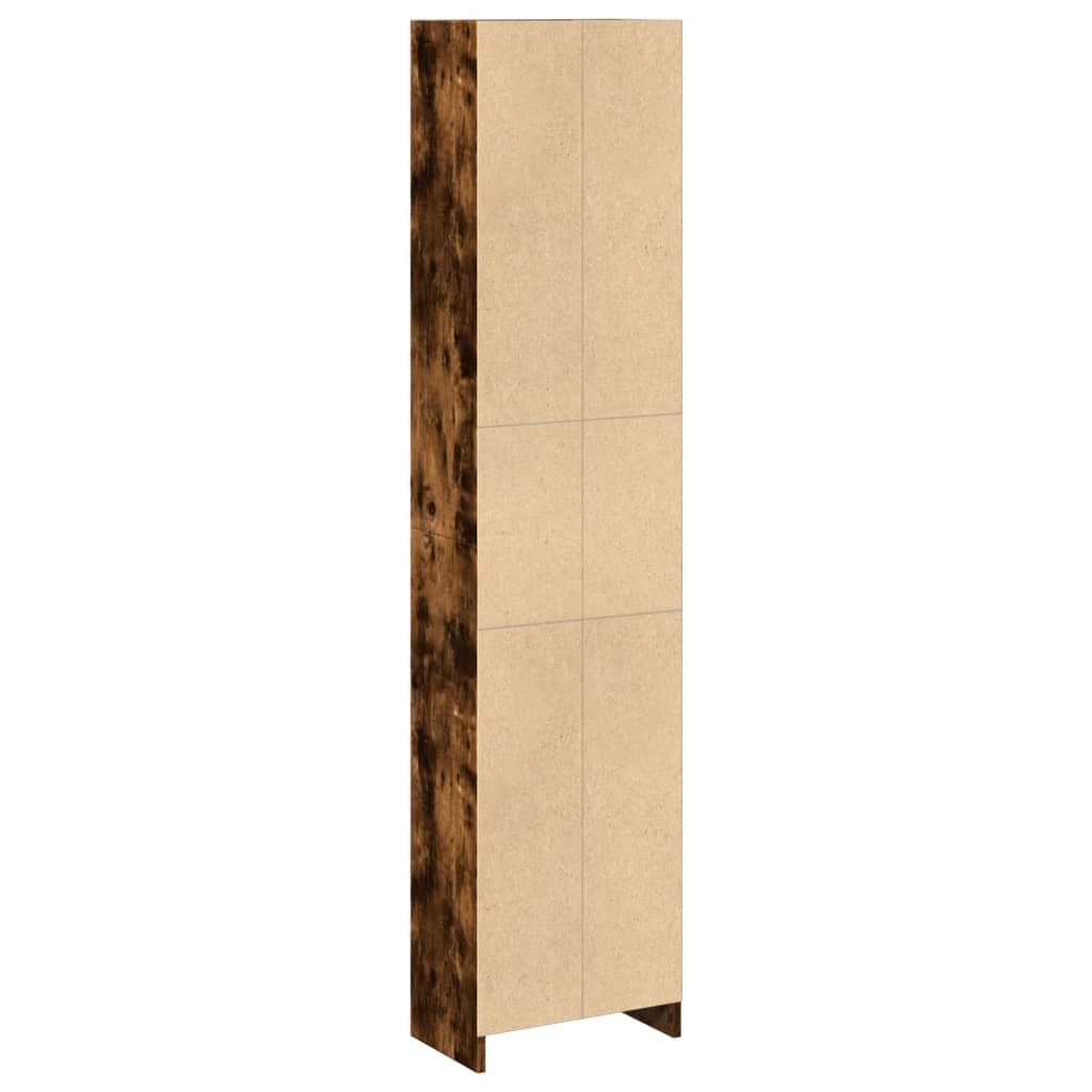 Boekenkast 40x24x176 cm bewerkt hout gerookt eikenkleurig is nu te koop bij PeponiXL, paradijselijk wonen!