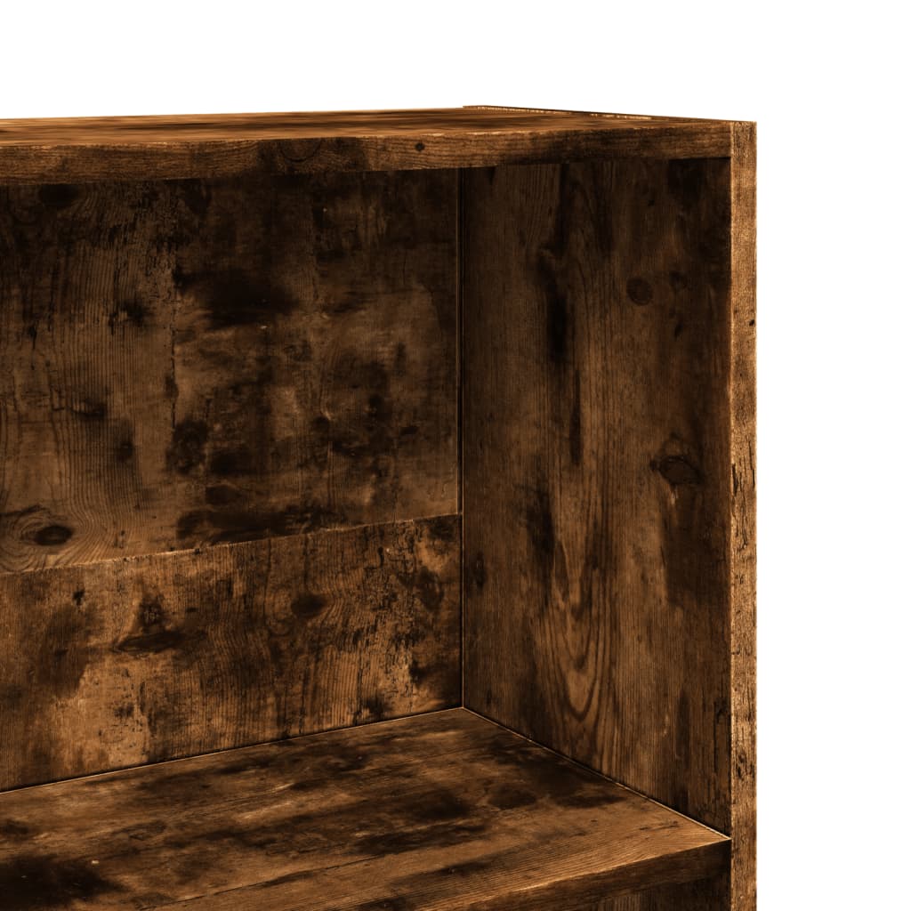 Boekenkast 40x24x176 cm bewerkt hout gerookt eikenkleurig is nu te koop bij PeponiXL, paradijselijk wonen!