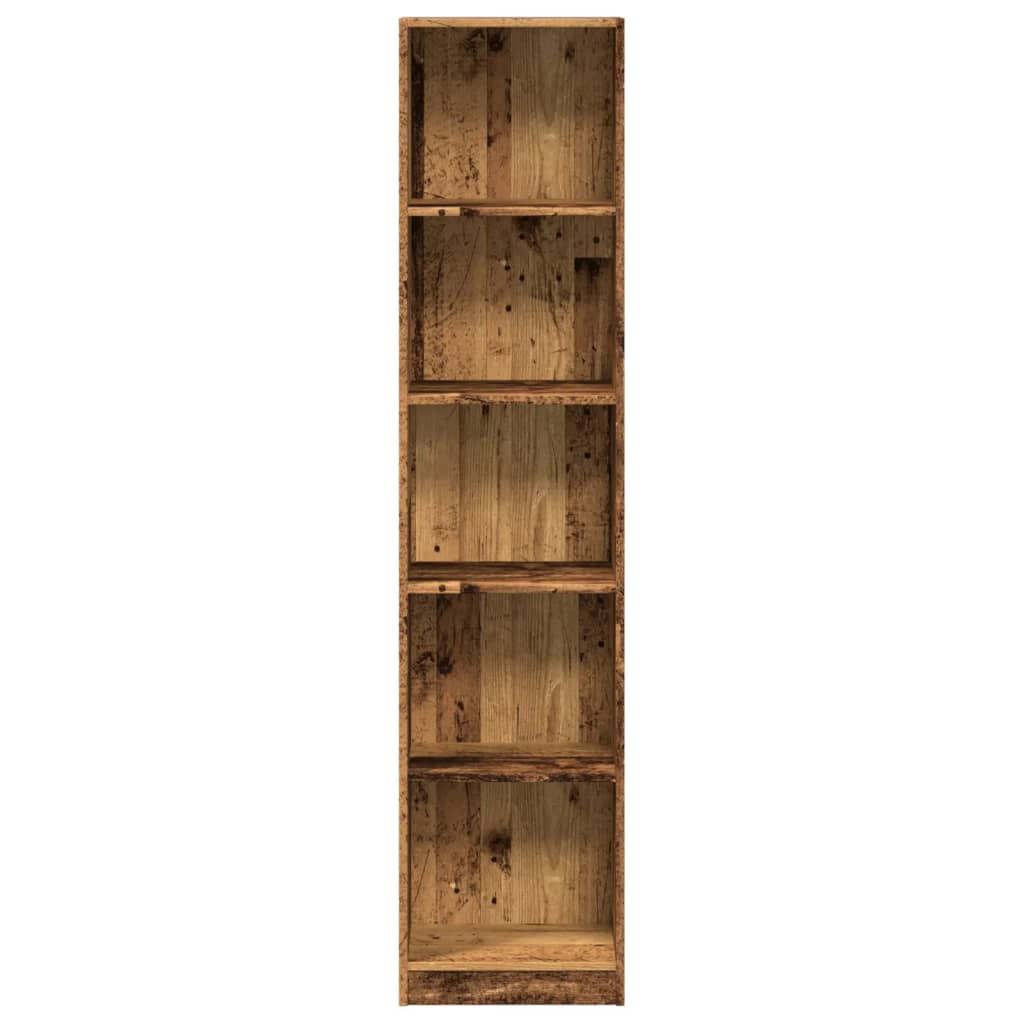 Boekenkast 40x24x176 cm bewerkt hout oud houtkleurig is nu te koop bij PeponiXL, paradijselijk wonen!