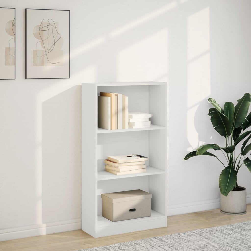 Boekenkast 60x24x109 cm bewerkt hout wit is nu te koop bij PeponiXL, paradijselijk wonen!