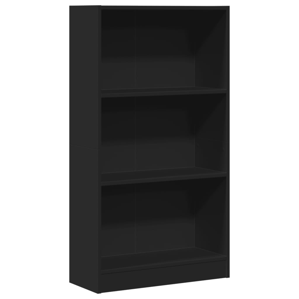 Boekenkast 60x24x109 cm bewerkt hout zwart is nu te koop bij PeponiXL, paradijselijk wonen!
