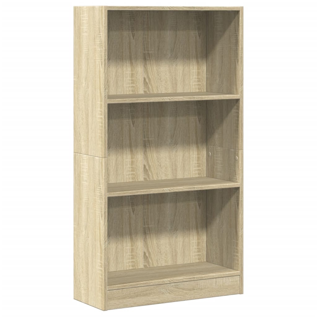 Boekenkast 60x24x109 cm bewerkt hout sonoma eikenkleurig is nu te koop bij PeponiXL, paradijselijk wonen!