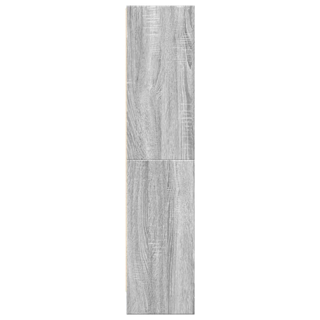 Boekenkast 60x24x109 cm bewerkt hout grijs sonoma eikenkleurig is nu te koop bij PeponiXL, paradijselijk wonen!