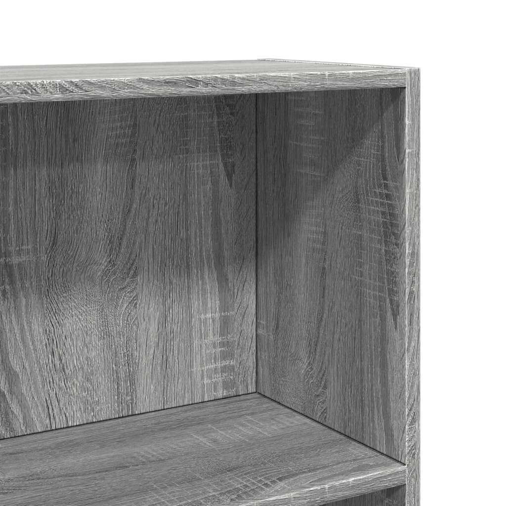 Boekenkast 60x24x109 cm bewerkt hout grijs sonoma eikenkleurig is nu te koop bij PeponiXL, paradijselijk wonen!