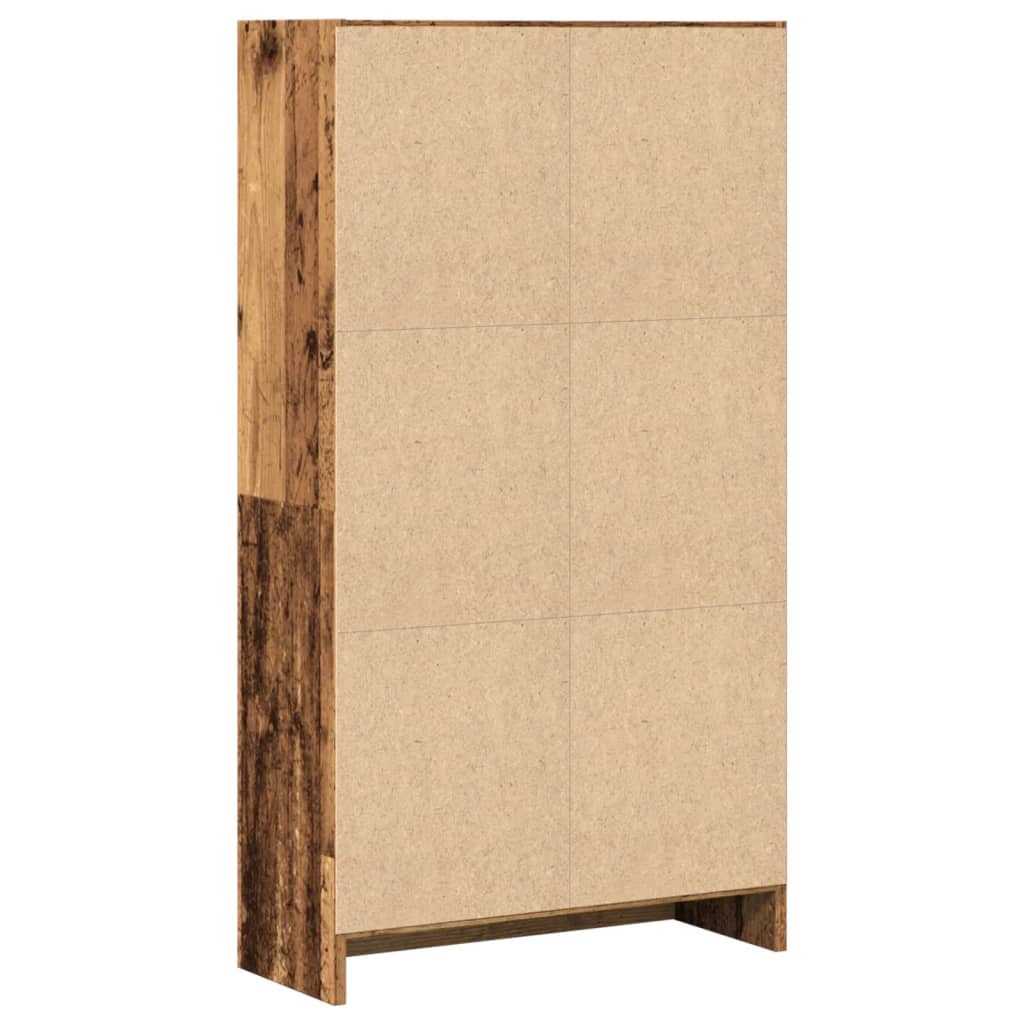 Boekenkast 60x24x109 cm bewerkt hout oud houtkleurig is nu te koop bij PeponiXL, paradijselijk wonen!
