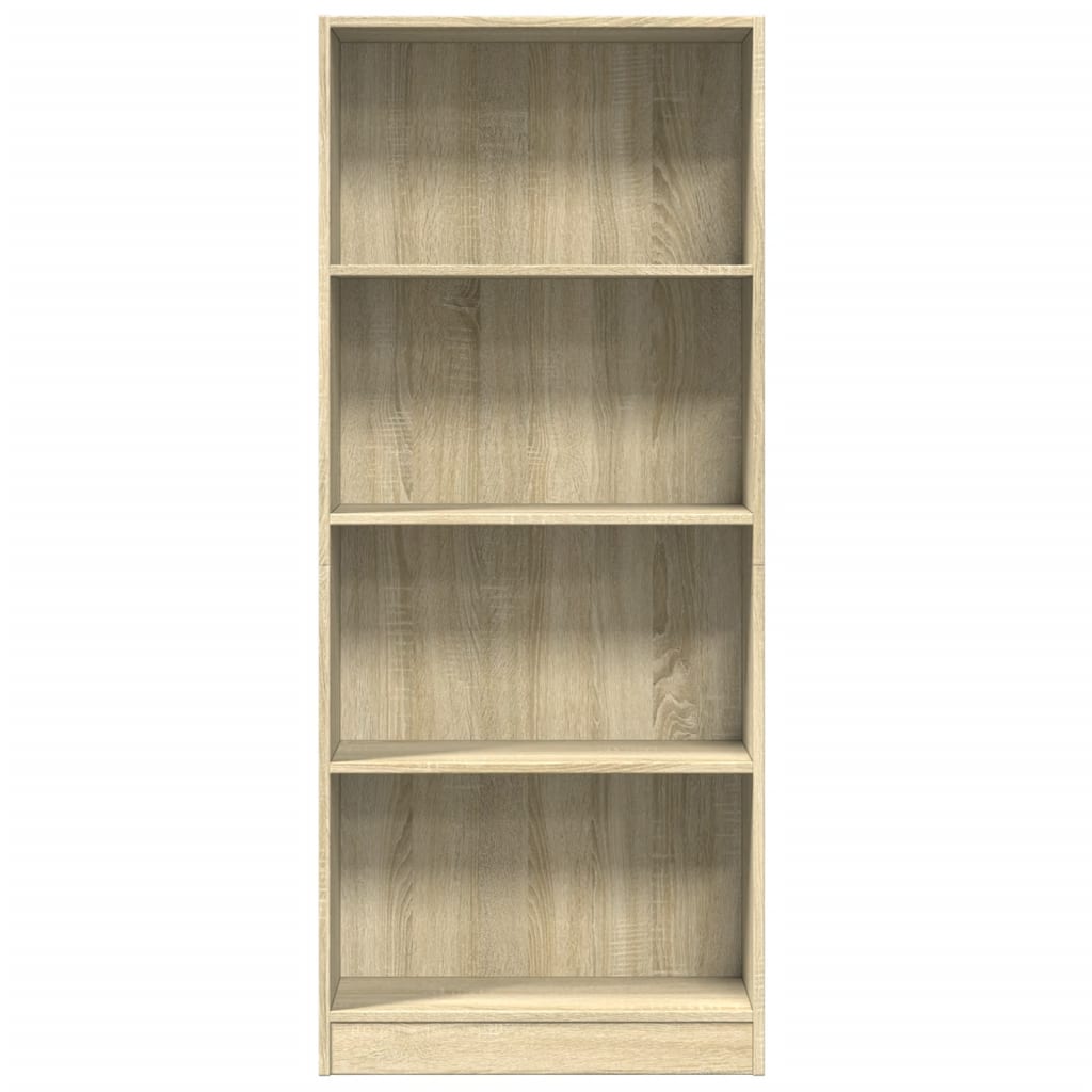 Boekenkast 60x24x143 cm bewerkt hout sonoma eikenkleurig is nu te koop bij PeponiXL, paradijselijk wonen!