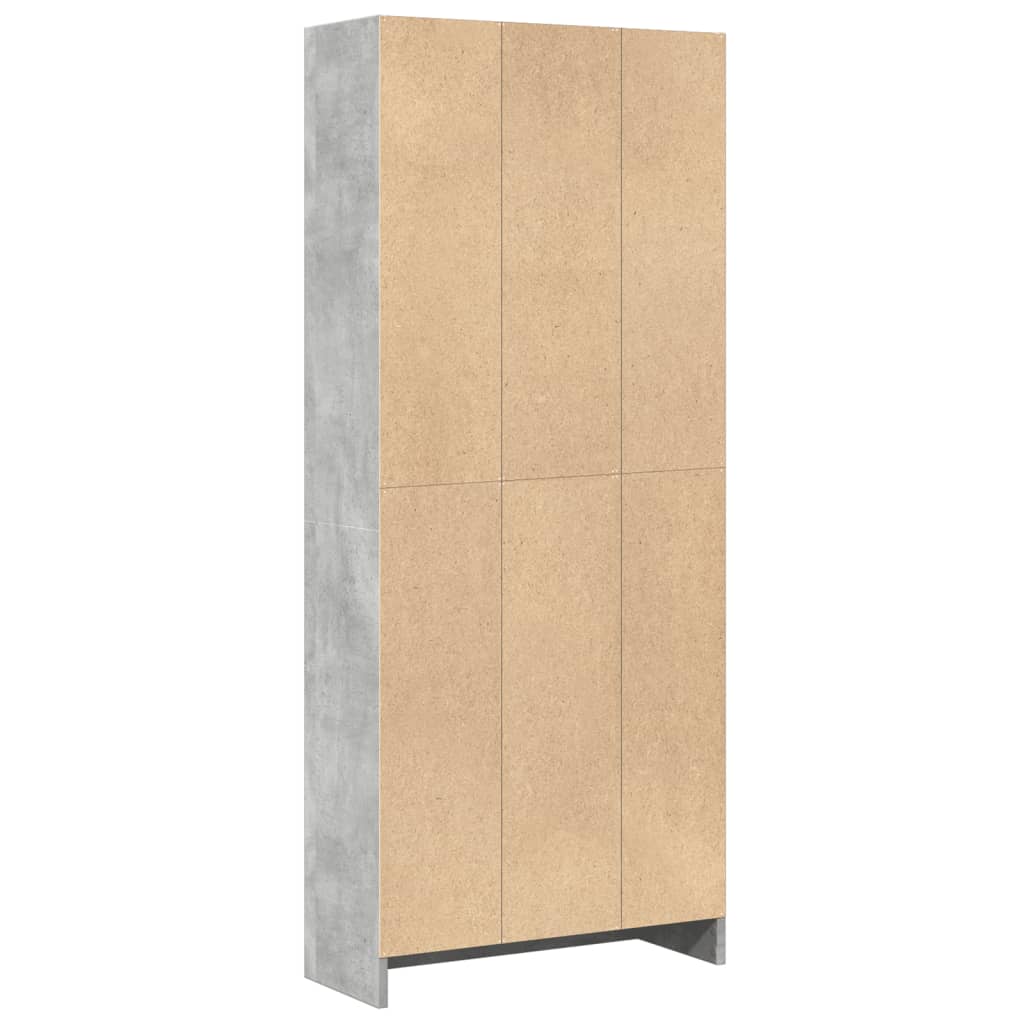 Boekenkast 60x24x143 cm bewerkt hout betongrijs is nu te koop bij PeponiXL, paradijselijk wonen!