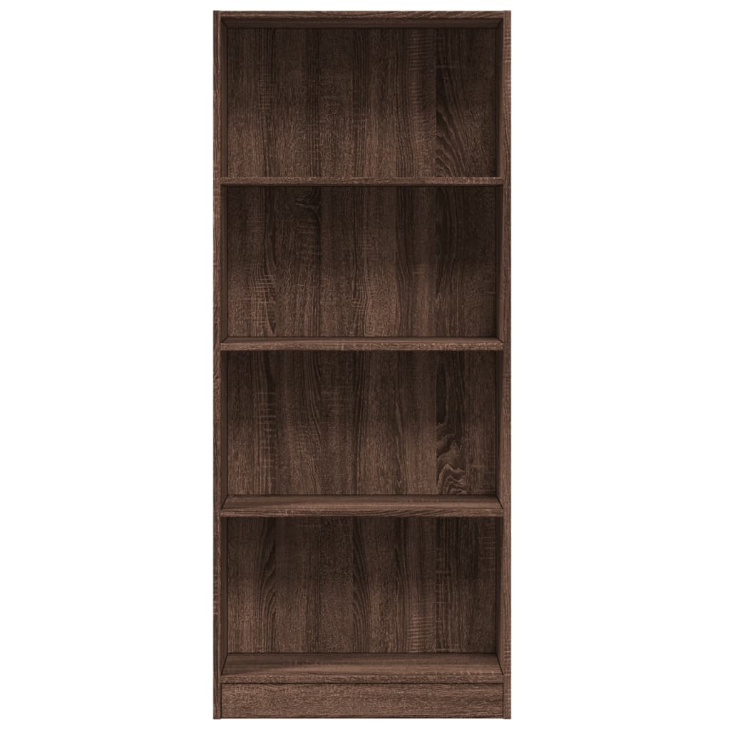 Boekenkast 60x24x143 cm bewerkt hout bruin eikenkleur is nu te koop bij PeponiXL, paradijselijk wonen!