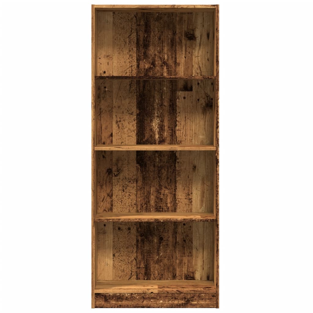 Boekenkast 60x24x143 cm bewerkt hout oud houtkleurig is nu te koop bij PeponiXL, paradijselijk wonen!