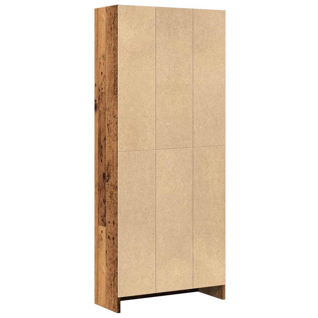 Boekenkast 60x24x143 cm bewerkt hout oud houtkleurig is nu te koop bij PeponiXL, paradijselijk wonen!