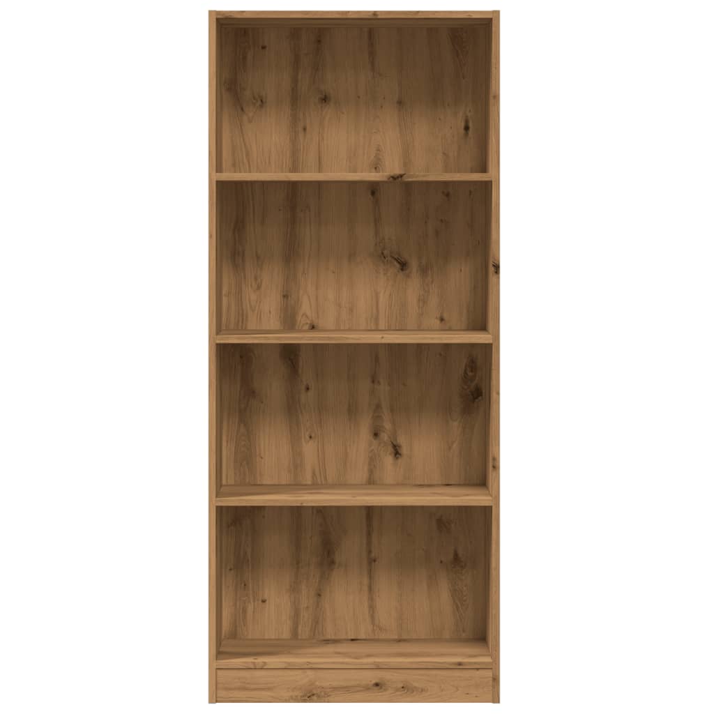 Boekenkast 60x24x143 cm bewerkt hout artisanaal eikenkleurig is nu te koop bij PeponiXL, paradijselijk wonen!