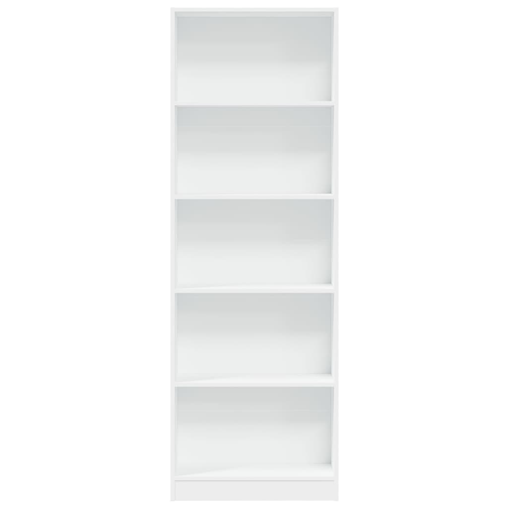 Boekenkast Wit 60x24x176 cm Bewerkt Hout is nu te koop bij PeponiXL, paradijselijk wonen!