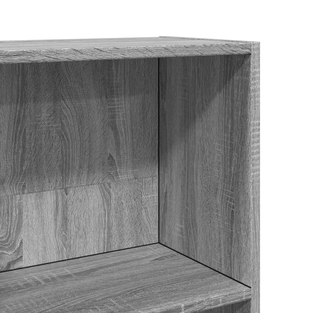 Boekenkast 60x24x176 cm bewerkt hout grijs sonoma eikenkleurig is nu te koop bij PeponiXL, paradijselijk wonen!