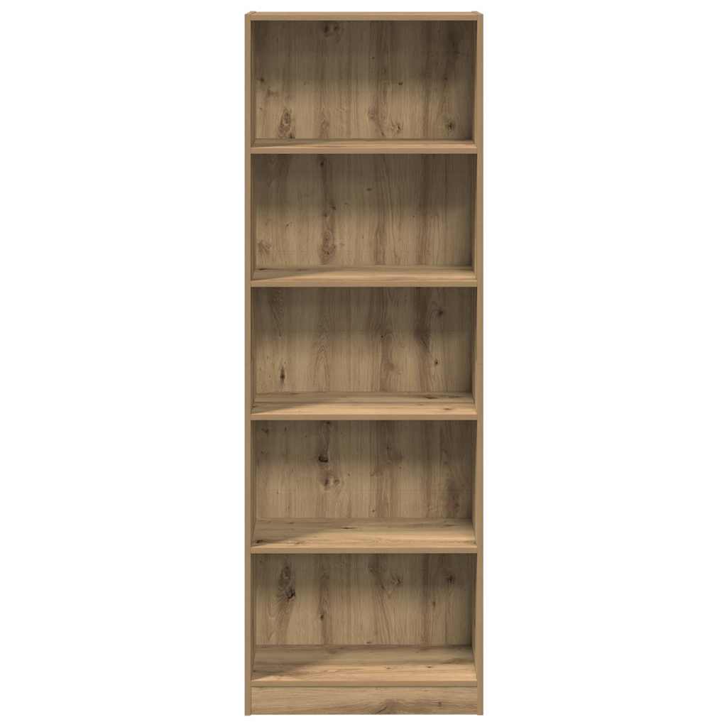 Boekenkast Artisian Oak 60x24x176 cm bewerkt hout