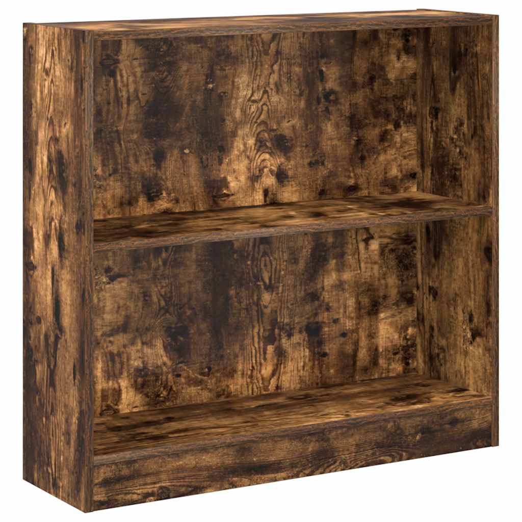 Boekenkast 80x24x76 cm bewerkt hout gerookt eikenkleurig is nu te koop bij PeponiXL, paradijselijk wonen!
